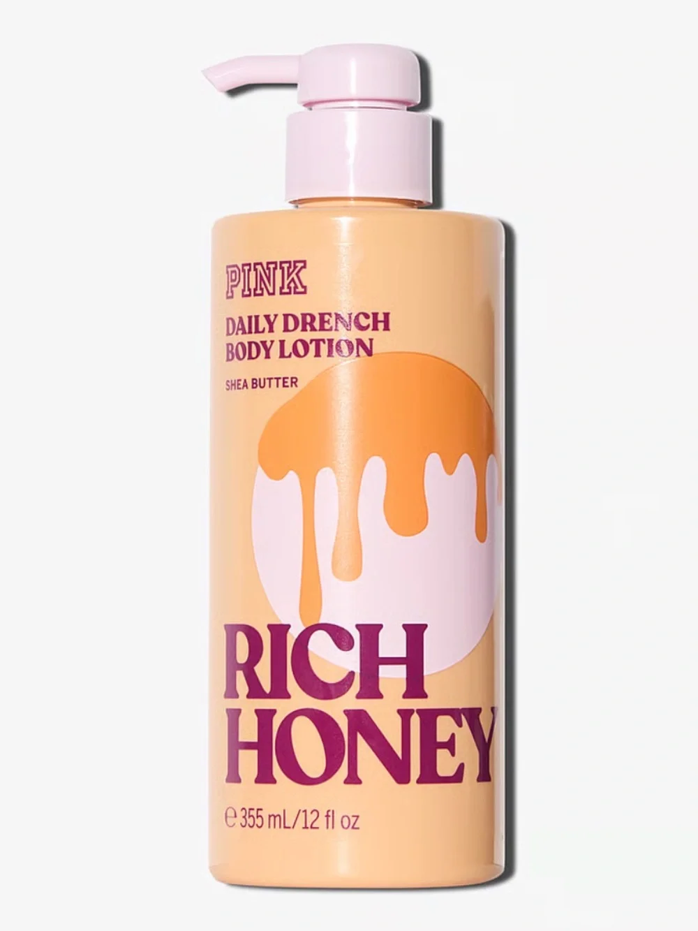 2 x PINK Victoria's Secret Rich Honey Daily Drench Body Lotion
